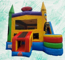 Crayon Bounce House Slide Combo