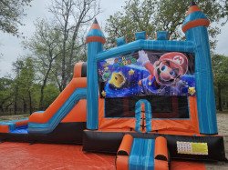 28113536664406570581 1711553032 Marble Double Lane Bounce House Slide