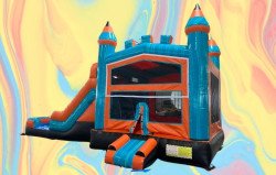 Marble Double Lane Bounce House Slide