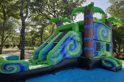 IMG 20240801 193025 1722610638 Tie Dye Oasis Bounce House w/slide Combo