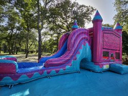 IMG 20240802 091435 1722610418 Pink Retro Vibes Bounce House w/slide combo